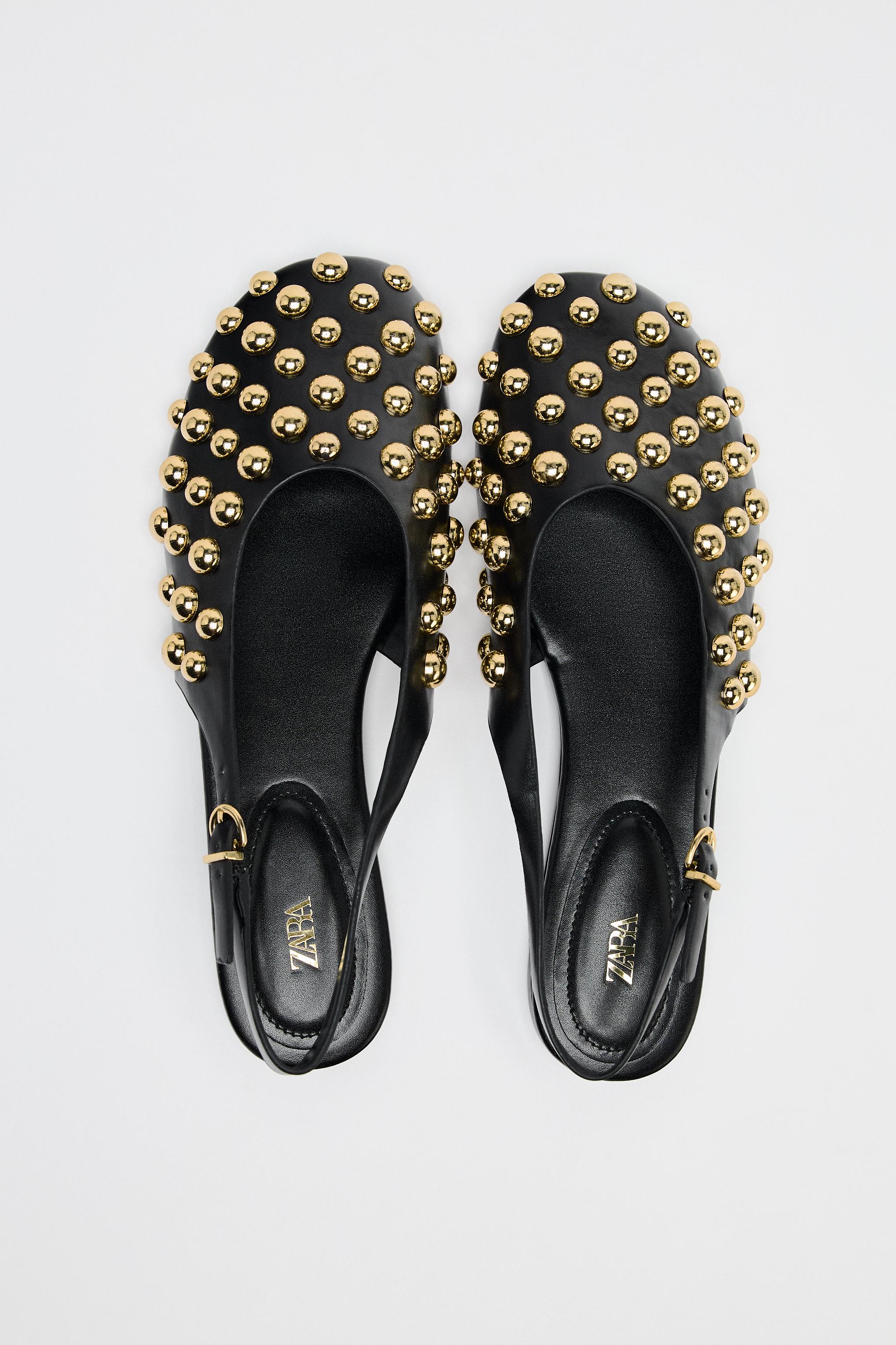 【ZARA】編み込みスリングバックシューズ ブラック 3518/510/800 編み込みスリングバックシューズ - ブラック | ZARA Japan / 日本