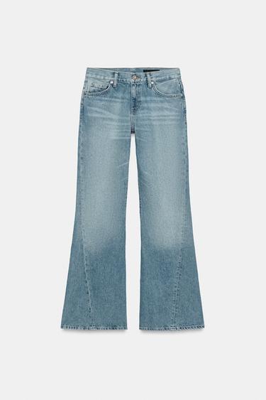 JEANS ZW COLLECTION RELAXED FLARE TIRO BAJO - Azul medio de Zara