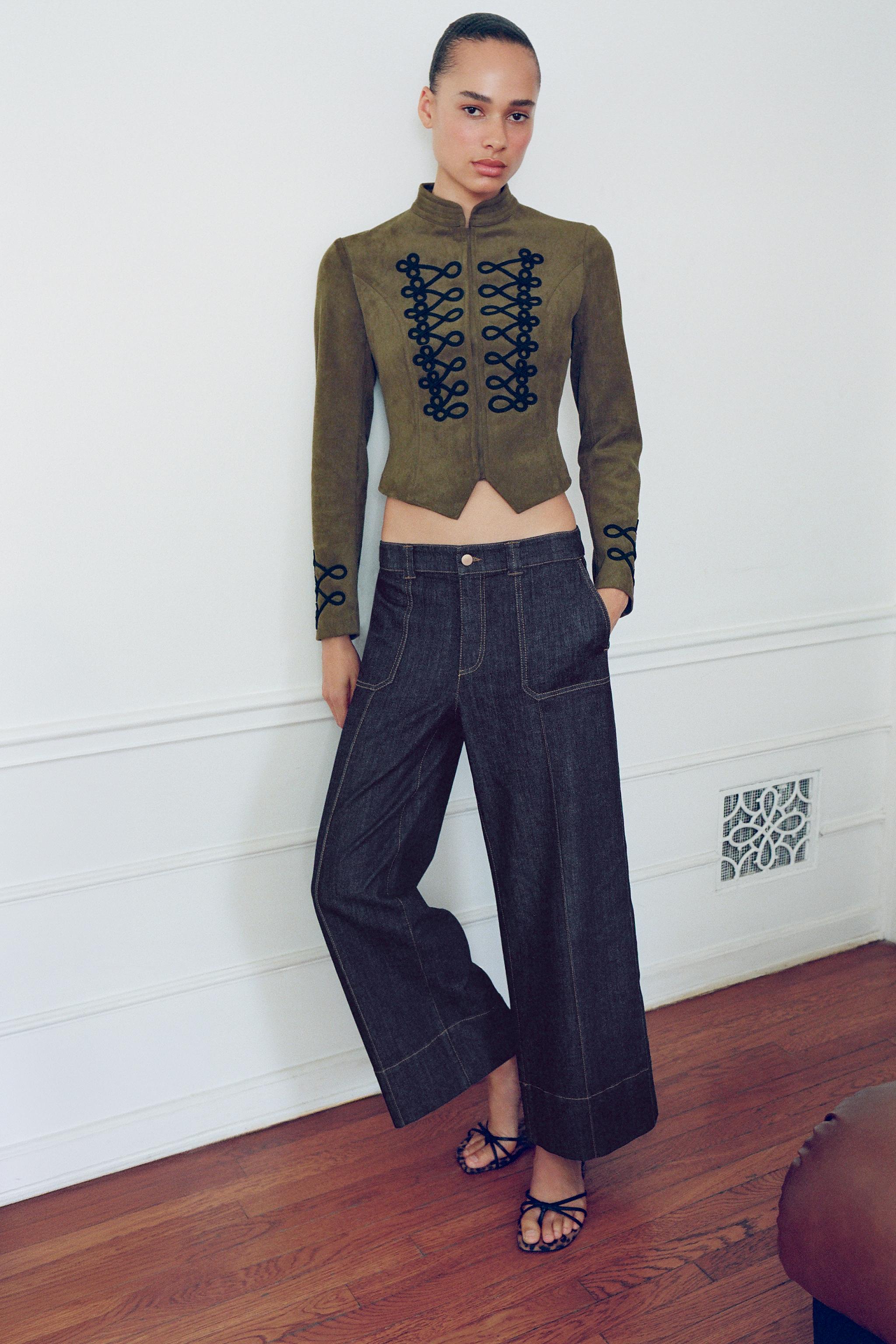 FAUX SUEDE FROG FASTENING JACKET