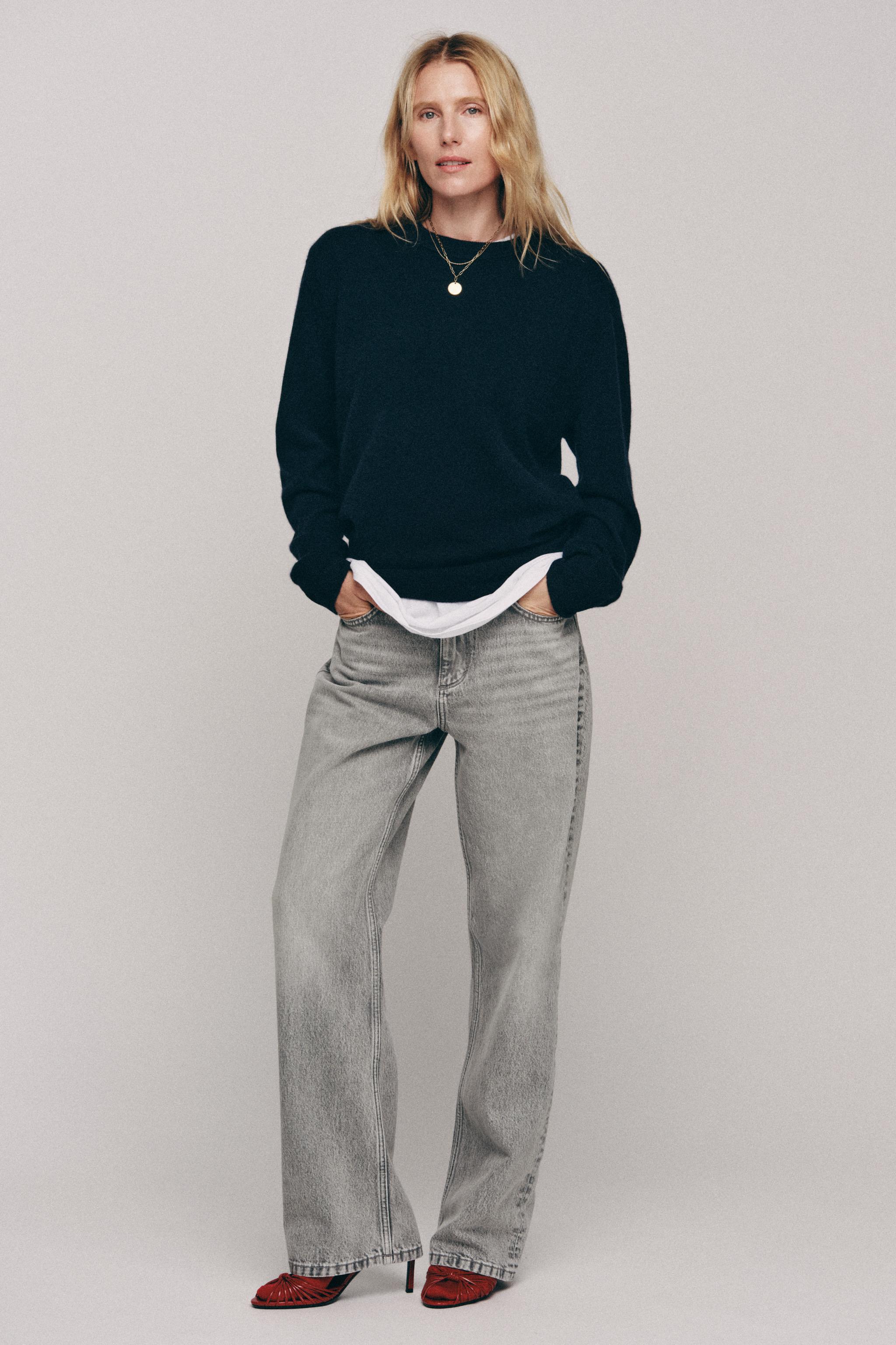 Z1975 HIGH RISE LONG LENGTH REGULAR JEANS — Gray