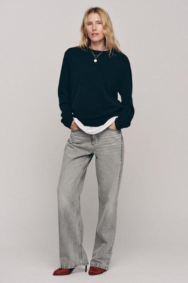 Z1975 HIGH-WAIST REGULAR LONG-LENGTH JEANS - Grey by Zara