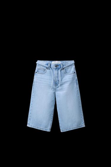 JEANS-BERMUDASHORTS MIT GÜRTEL - Hellblau von Zara - Bild 0