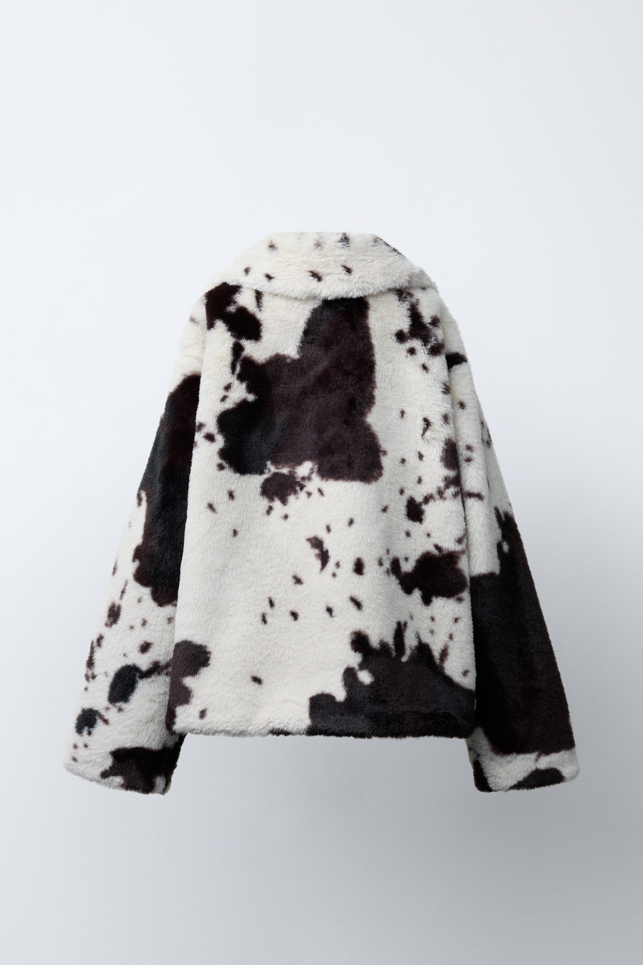 牛柄フェイクファージャケット - マルチカラ― | ZARA Japan / 日本