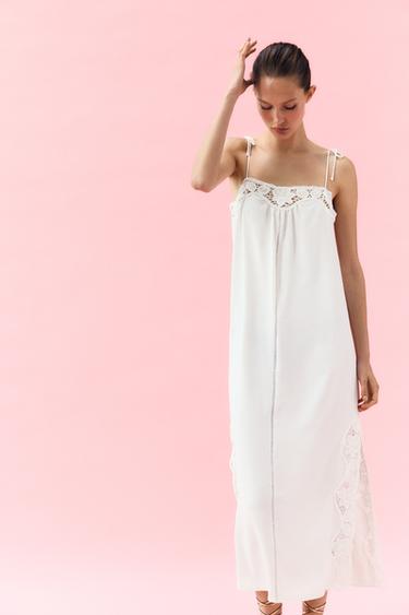 VESTITO LUNGO CROCHET - Bianco di Zara - Immagine 0