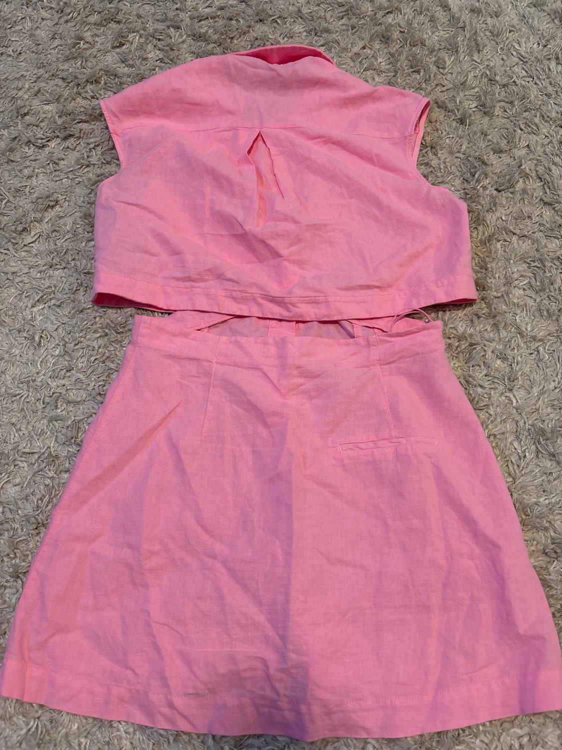 TWO-PIECE LINEN BLEND DRESS - Image 2