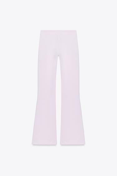 INTERLOCK FLARE TROUSERS - Pink by Zara - Image 1