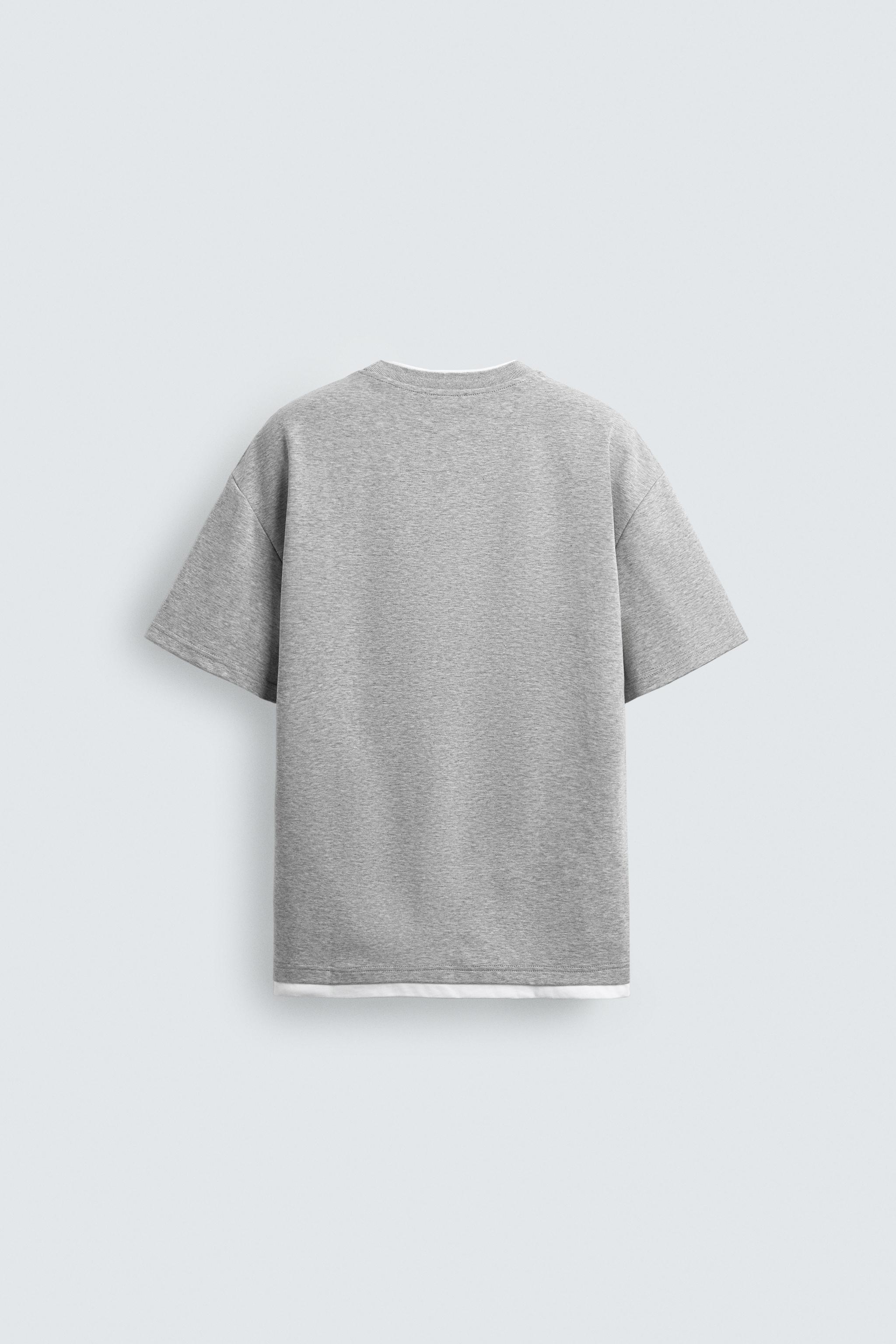 CONTRAST DOUBLE TRIM T-SHIRT