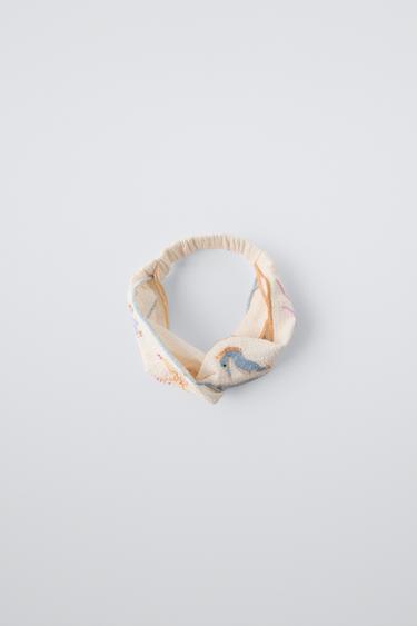 EMBROIDERED TURBAN - Ecru by Zara - Image 1