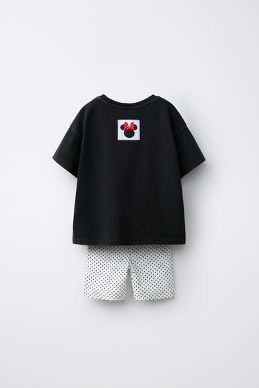 MINNIE MOUSE © DISNEY POLKA DOT T-SHIRT AND CYCLING LEGGINGS SET - Black / White by Zara - Image 1