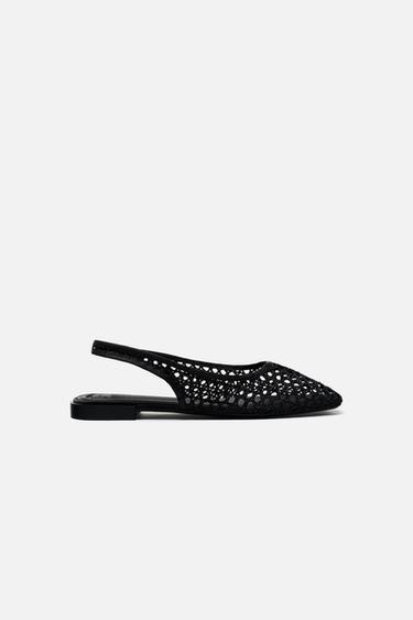 SAPATILHA TRANÇADA MULES - Preto da Zara