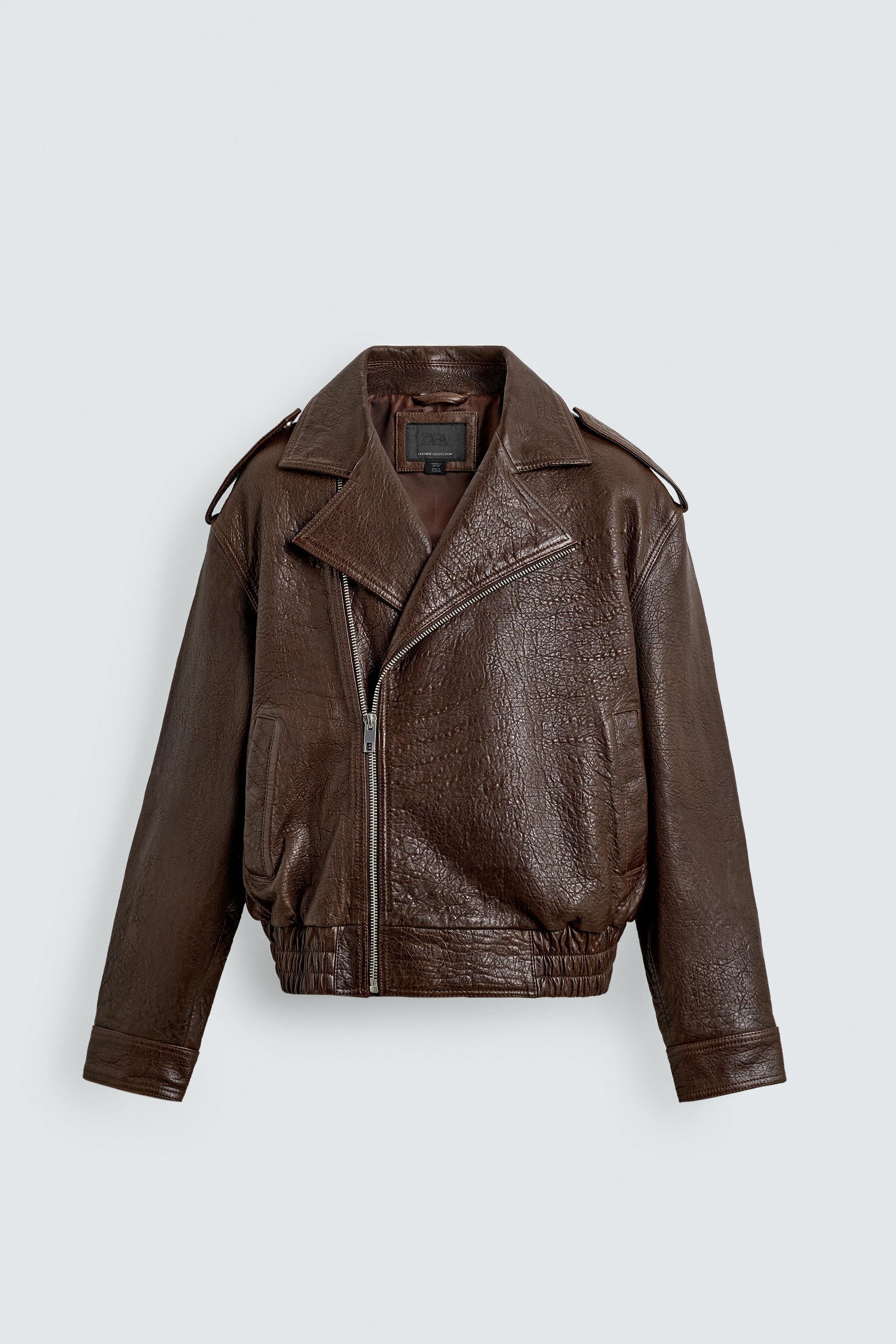 BLOUSON BIKER OVERSIZE EN CUIR