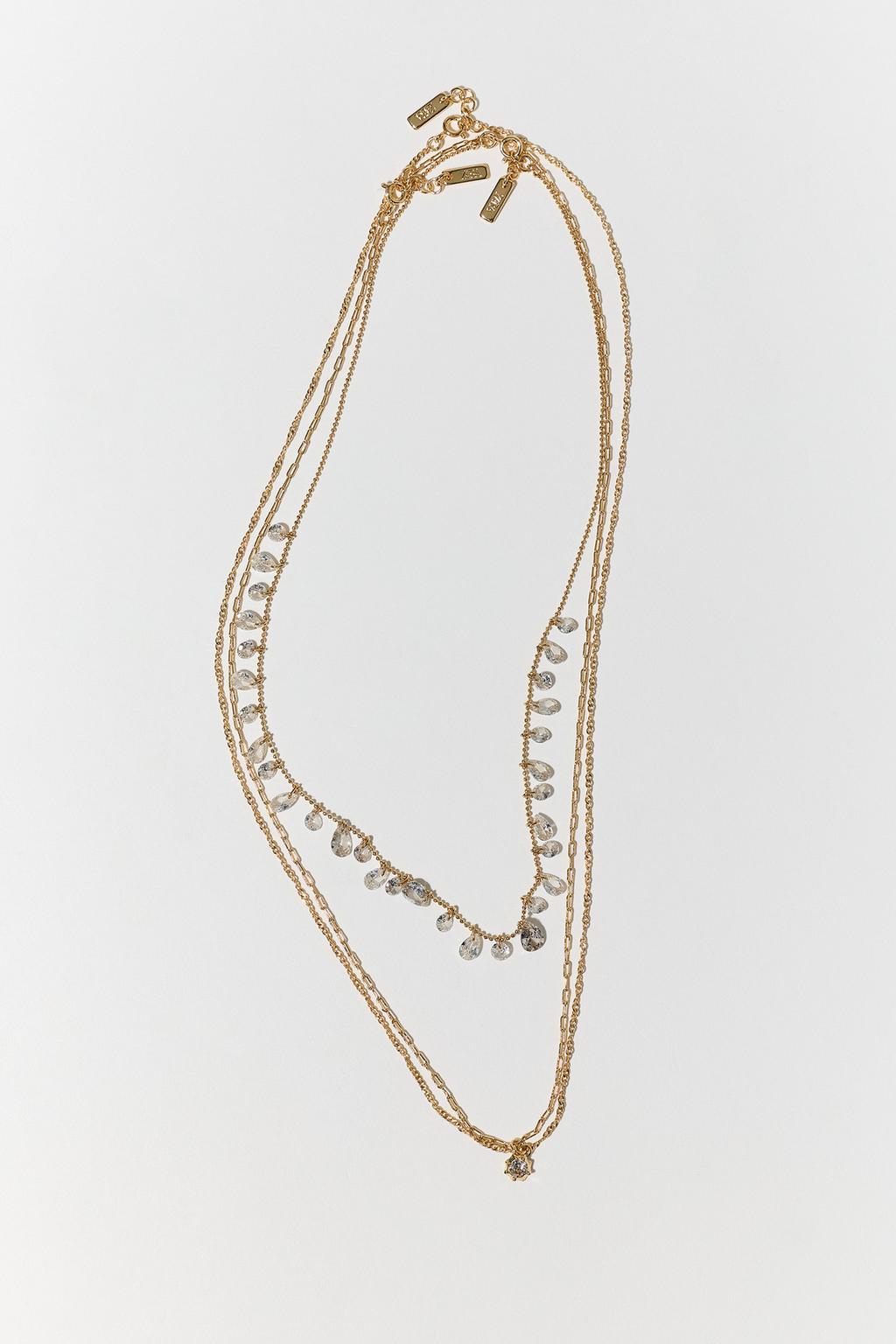 PACK OF 3 FINE RHINESTONE NECKLACES