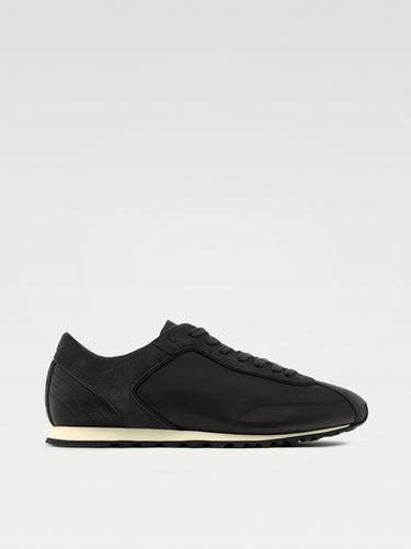 Zara Leather trainers with thin sole - Black