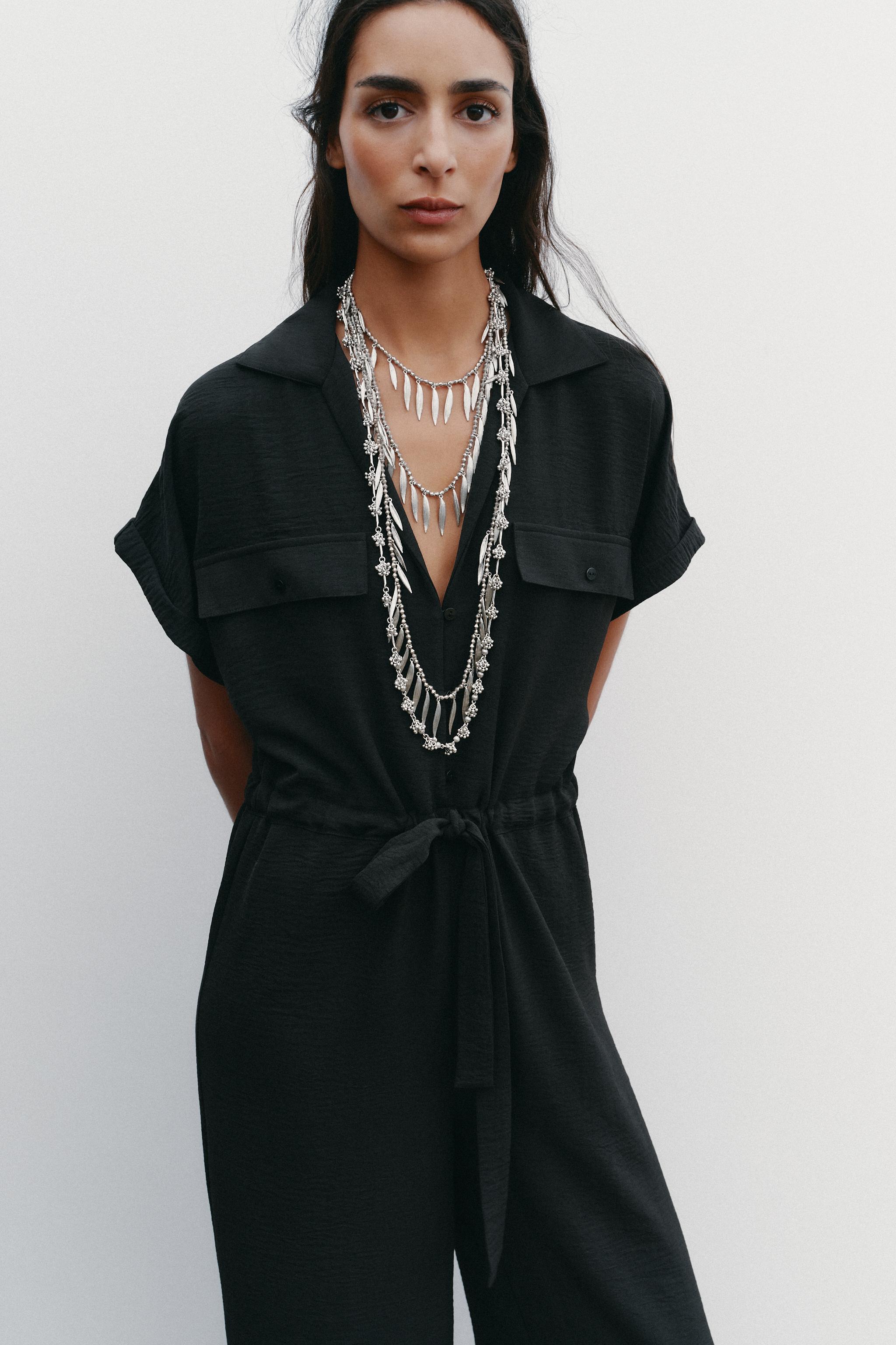 フルイドジャンプスーツ、ポケット付き - カーキ | ZARA Japan