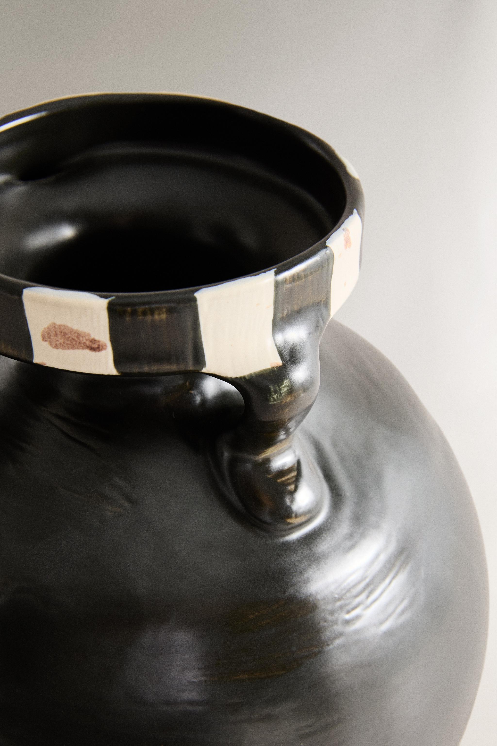 VASE GRÈS PEINT