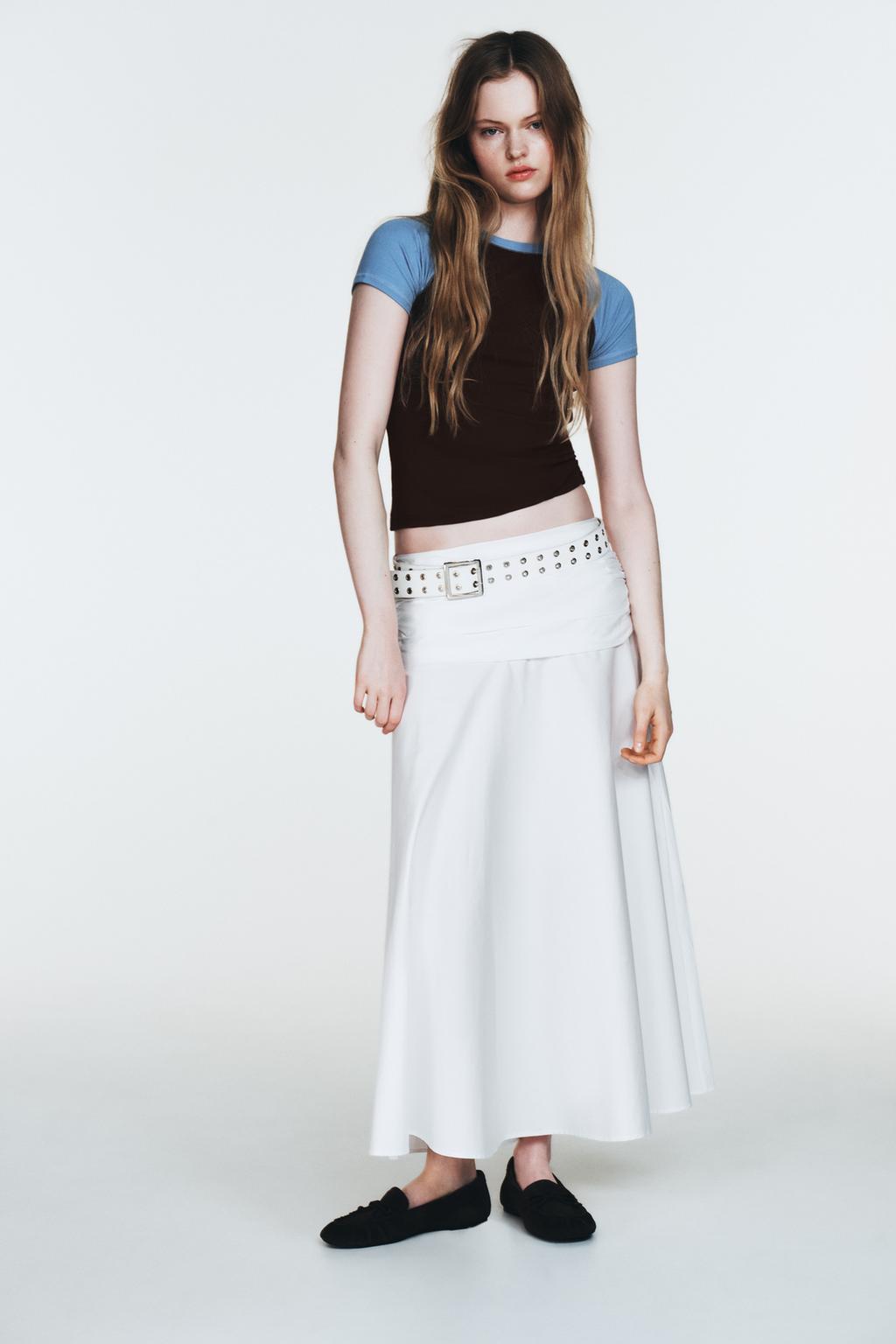 VOLUMINOUS MIDI SKIRT