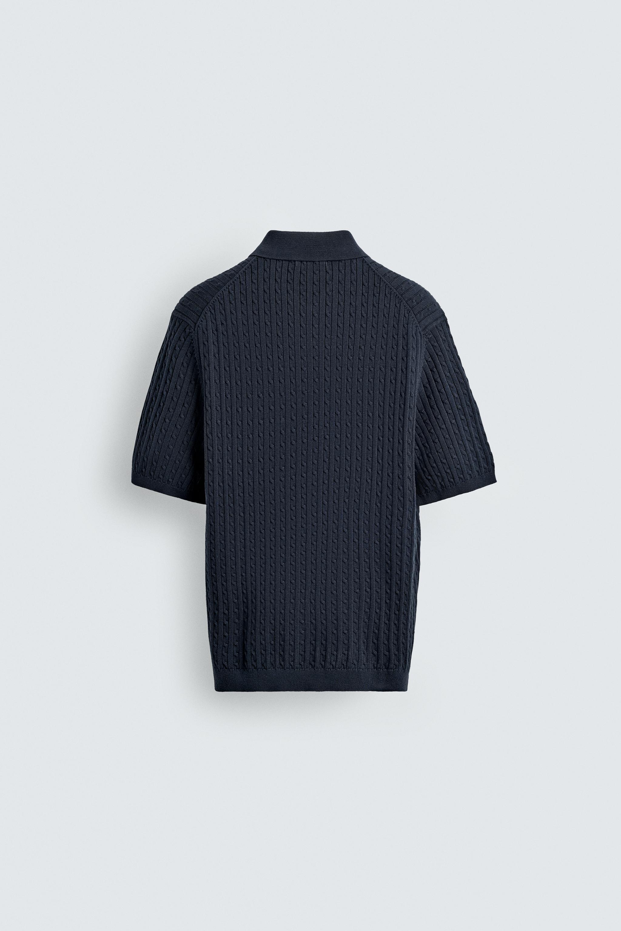 REGULAR FIT KNIT TEXTURED POLO