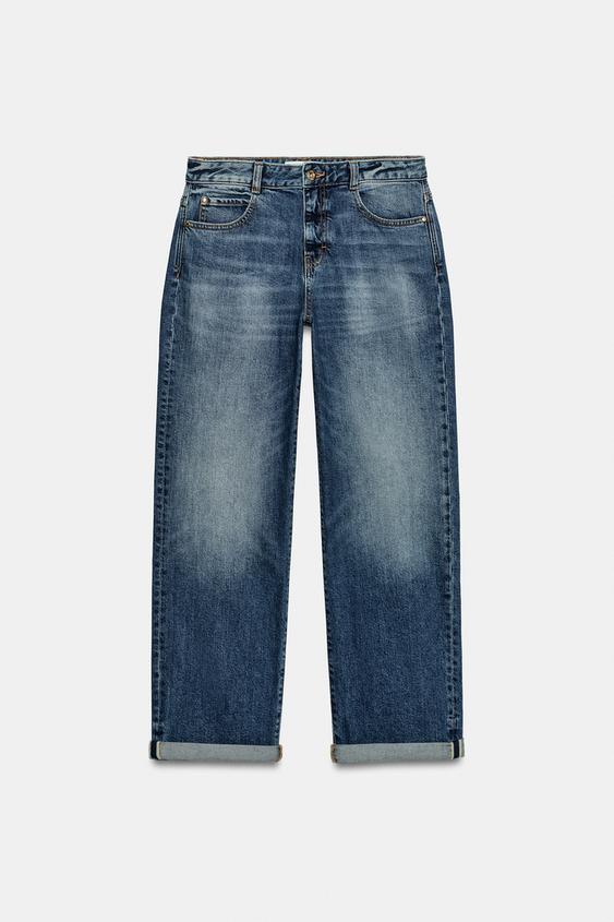 JEANS Z1975 RELAX FIT BAJO VUELTA - Azul de Zara - Imagen 0