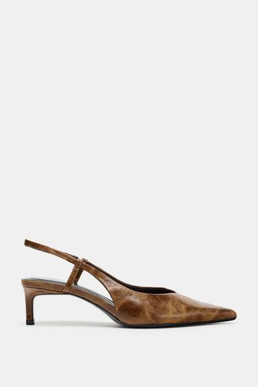 DISTRESSED EFFECT SHOES - Brown by Zara