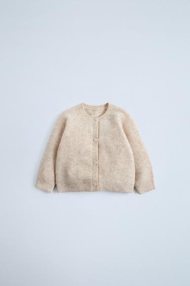 2-IN-1 WOOL AND CASHMERE JUMPER JACKET - Sand / Marl by Zara
