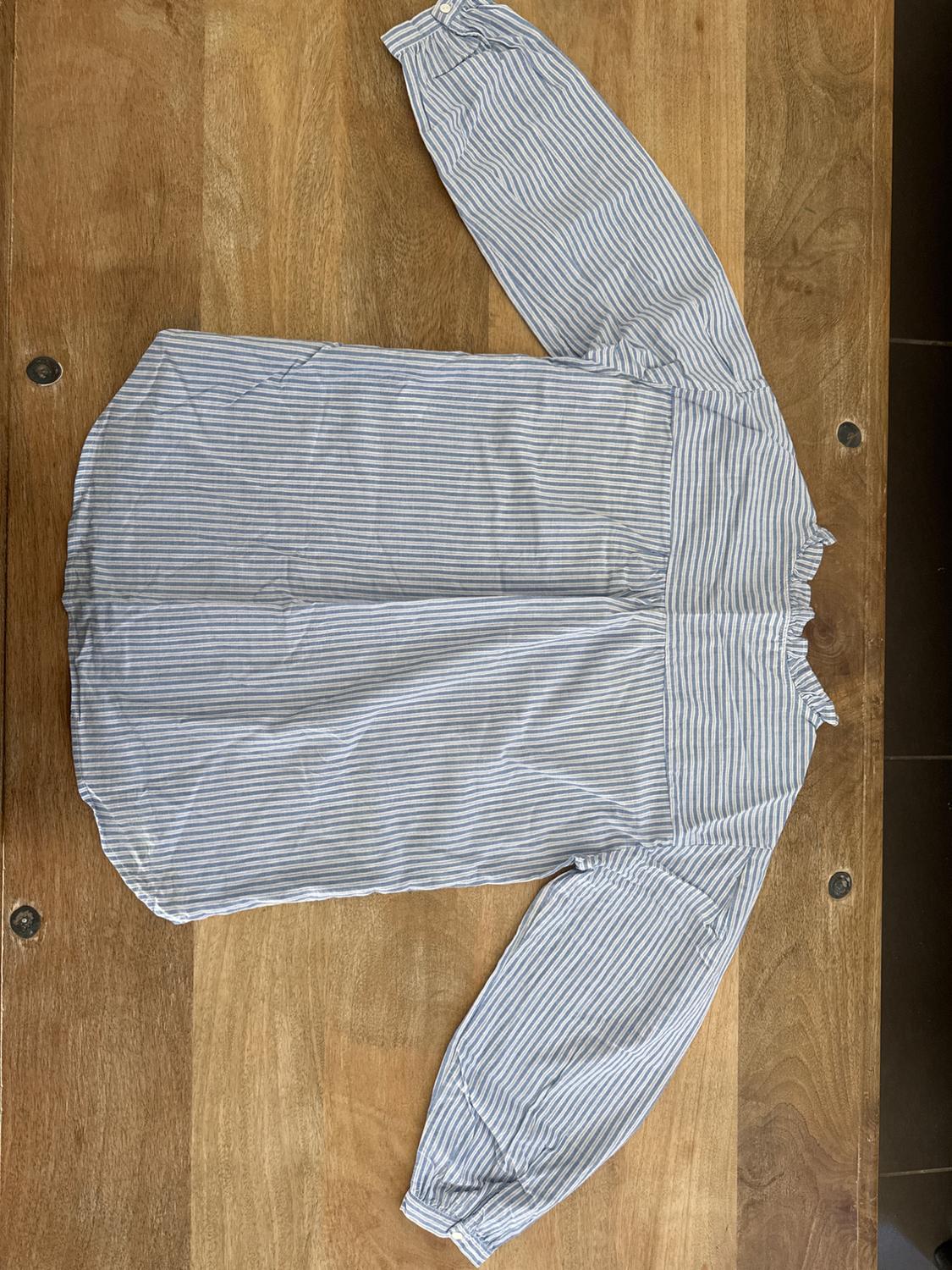 STRIPED PUFF SLEEVE SHIRT - Image 2