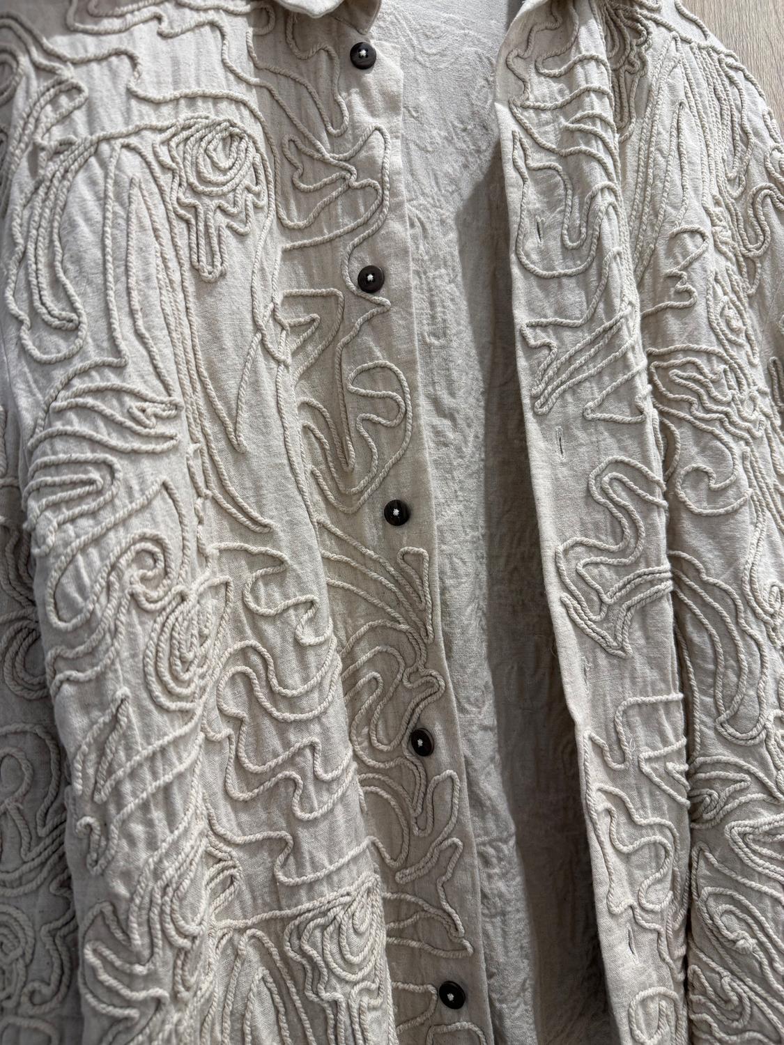 OVERSHIRT WITH RAISED EMBROIDERY - Image 4