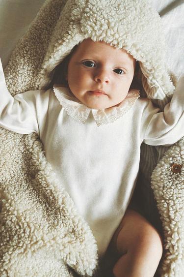 Zara FLEECE BABY CARRIER - Ecru