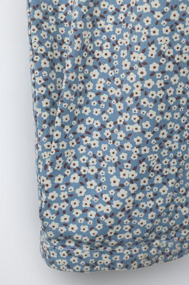 LONG FLORAL DUNGAREES - Blue by Zara - Image 3