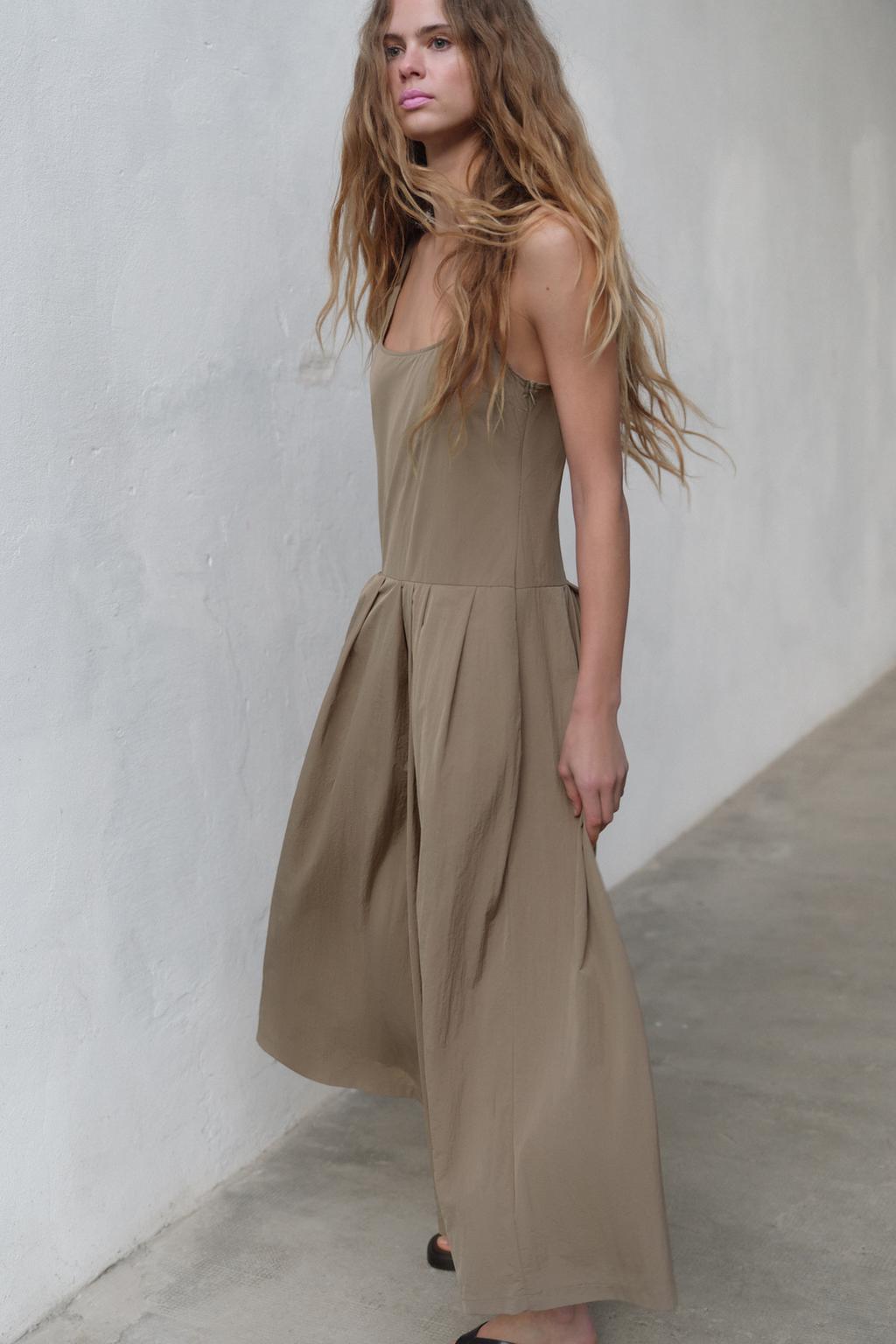 NYLON PLEATED JUMPSUIT