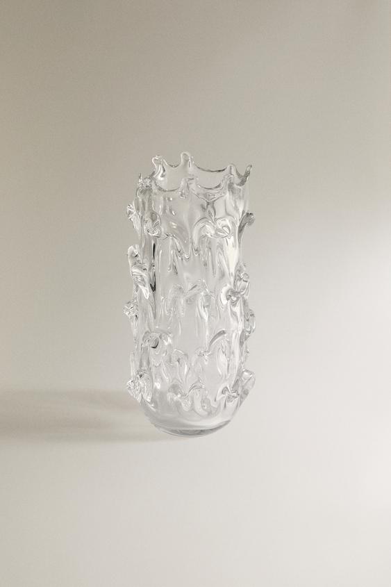 VASO DECORATIVO IRREGULAR GRANDE - Transparente da Zara - Imagem 0
