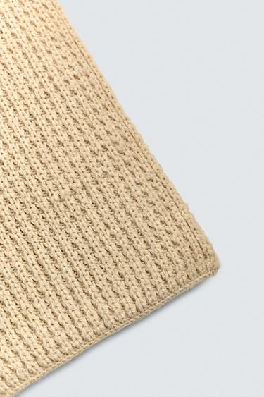 LIMITED EDITION WAFFLE KNIT SCARF - Beige by Zara - Image 5