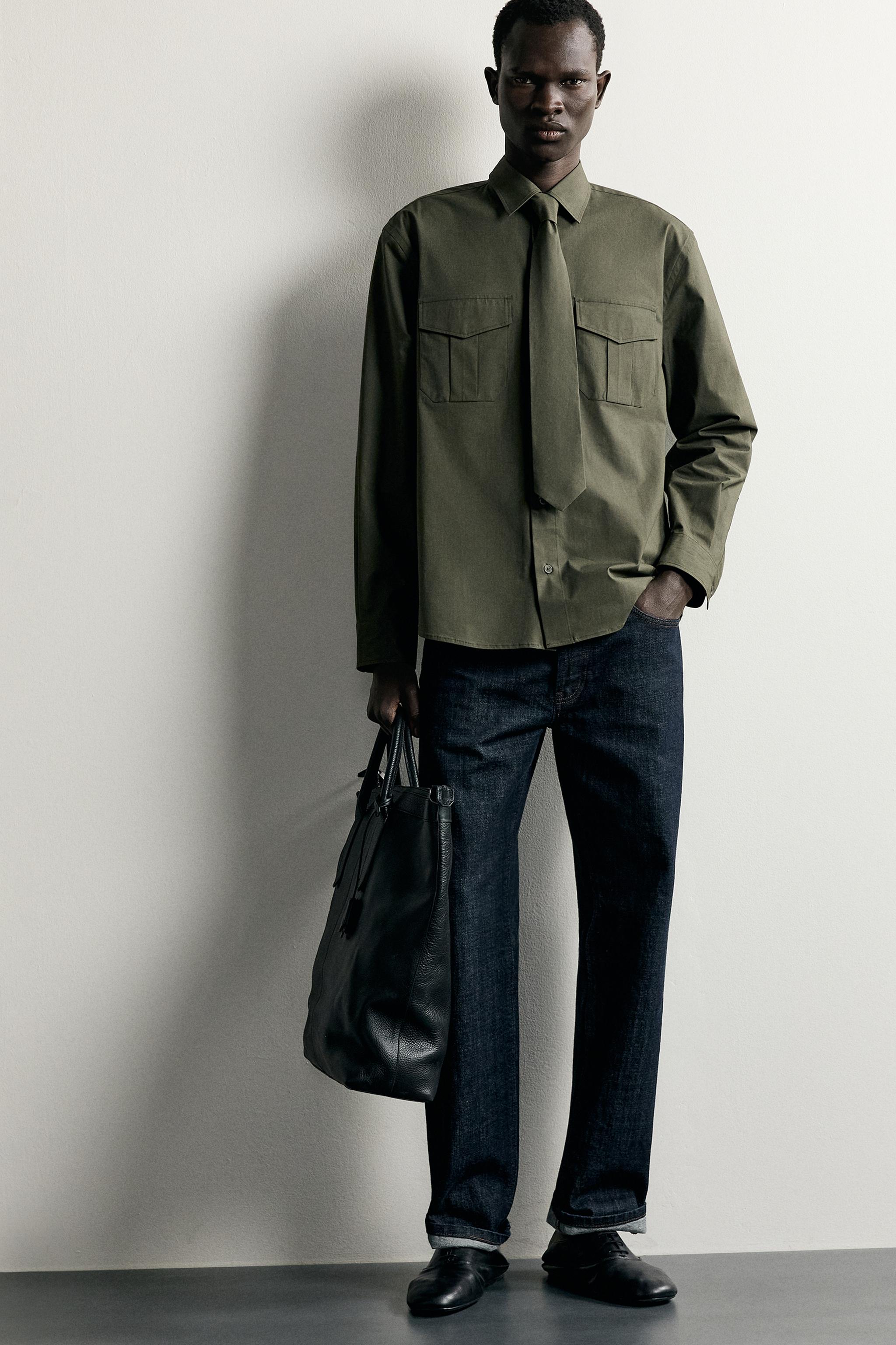 RELAXED FIT SHIRT WITH MATCHING TIE