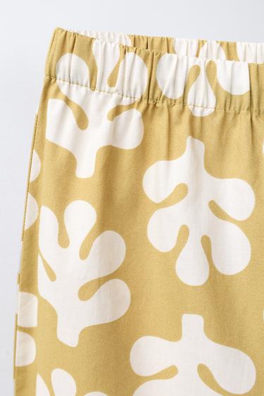 6-14 YEARS/ SHAPES PRINT SHIRT AND TROUSERS PYJAMAS - Green by Zara - Image 6