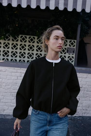 SOFT BOMBER JACKET - Black by Zara