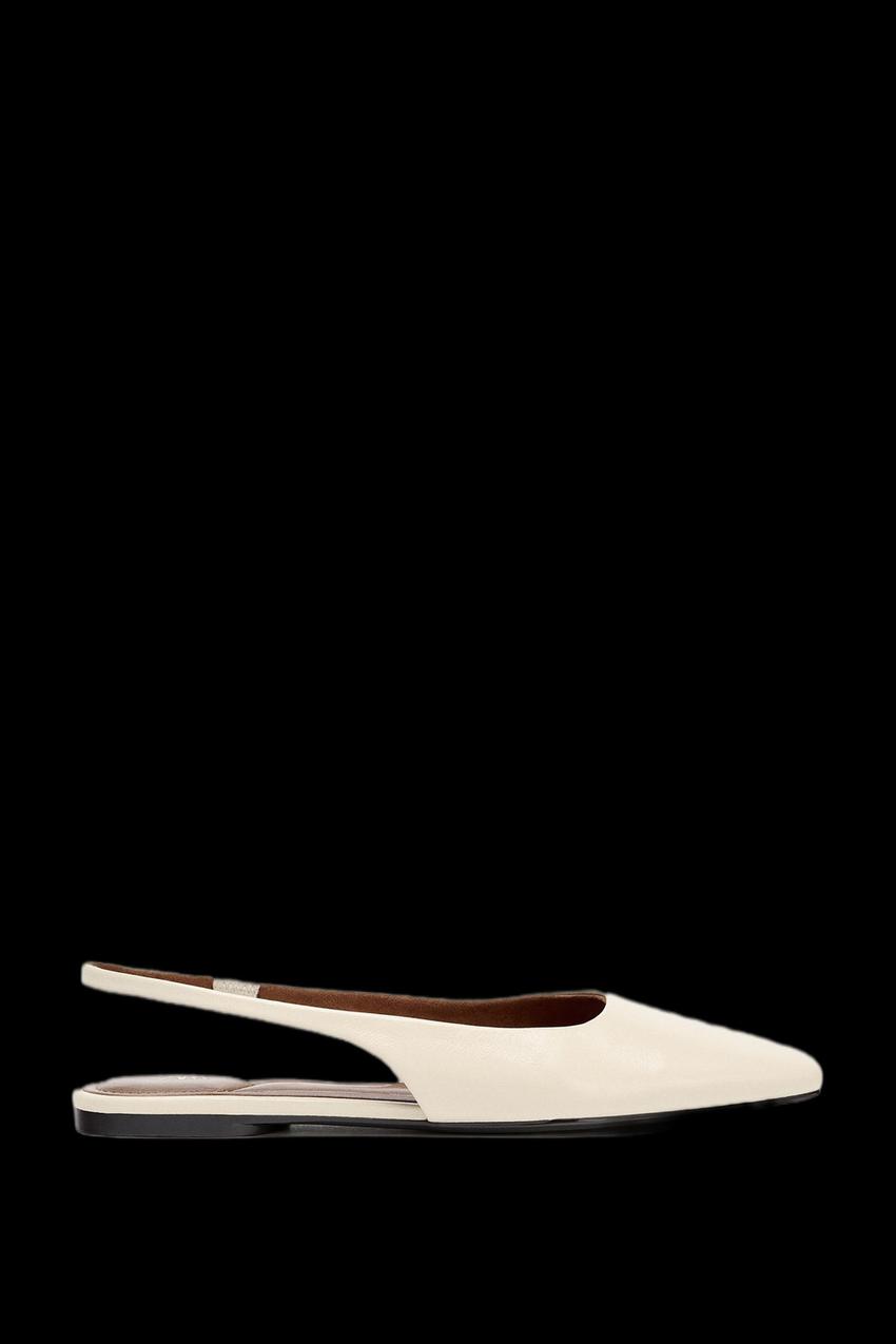 LEATHER SLINGBACK BALLERINA