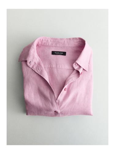 Camisa fluida 100% lino - Rosa de Zara