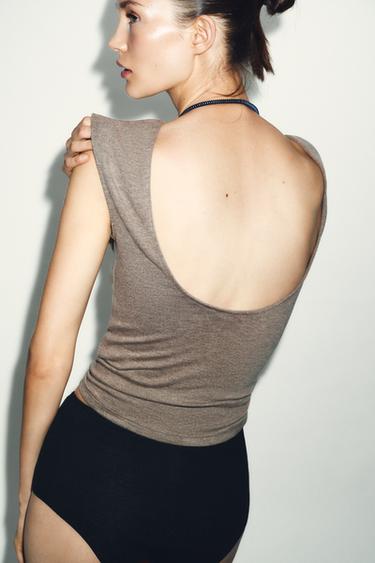 BACKLESS TOP - brown vigore by Zara - Image 4