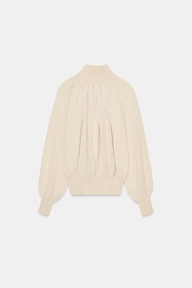 FLOWING COMBINED KNIT BLOUSE - Sand by Zara - Image 7