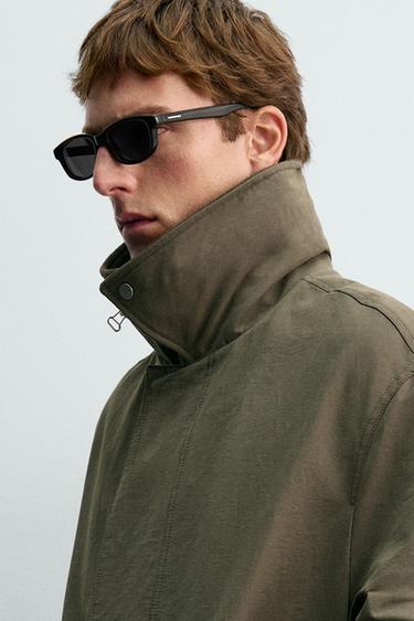 TECHNICAL PARKA WITH CONTRAST COLLAR AARON LEVINE X ZARA - Grey / Blue by Zara