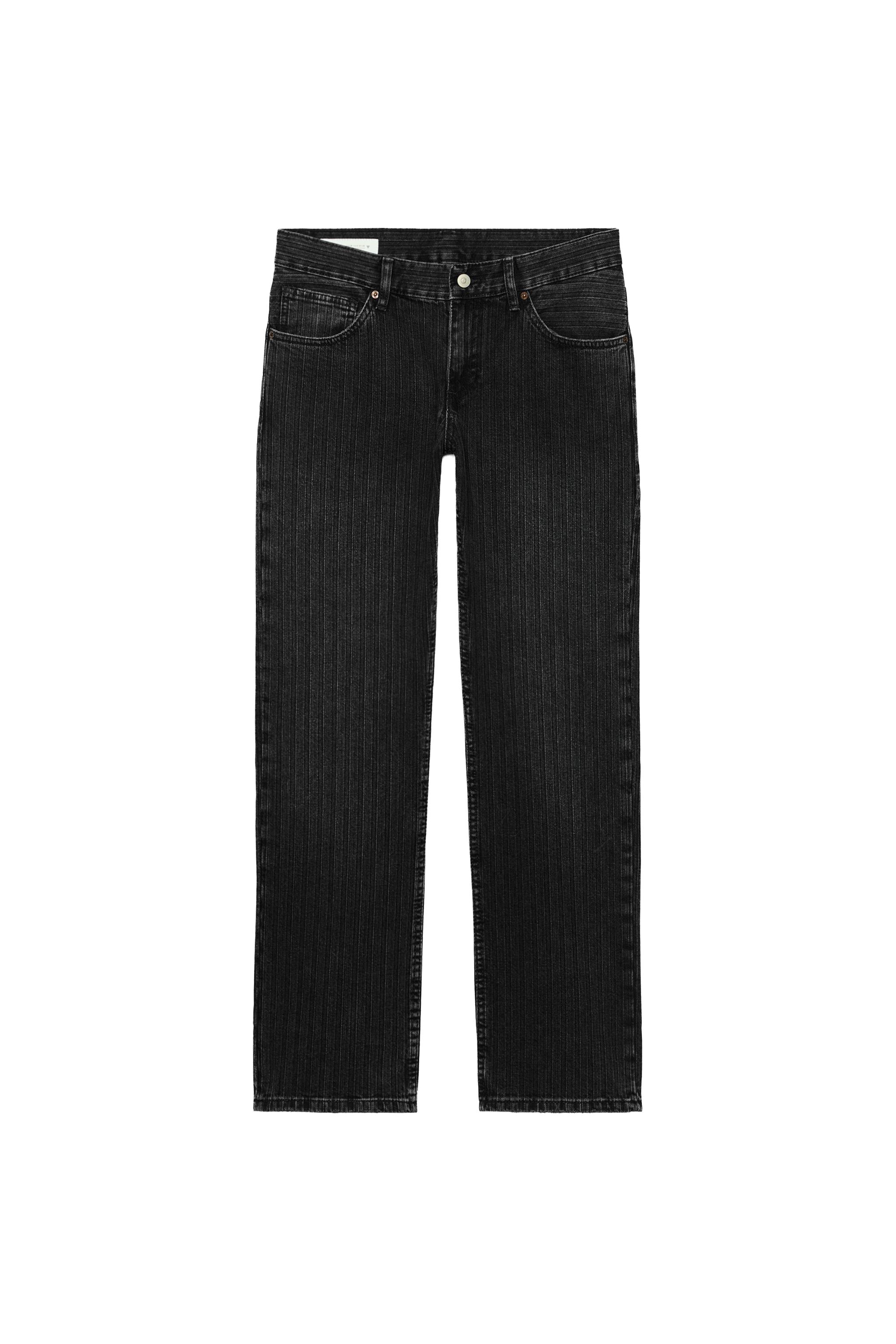 STRAIGHT FIT TIRO BAJO RAYAS TRF JEANS