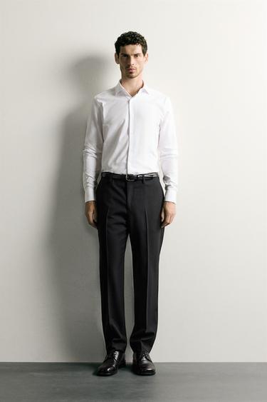 חולצה בגזרת Regular fit מכותנה - לבן של Zara - תמונה 0