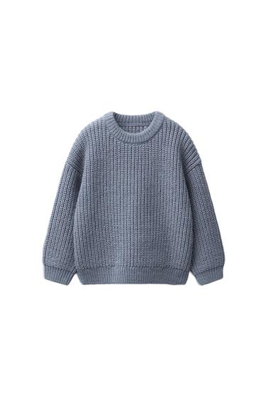 CHUNKY KNIT SWEATER - Light blue by Zara