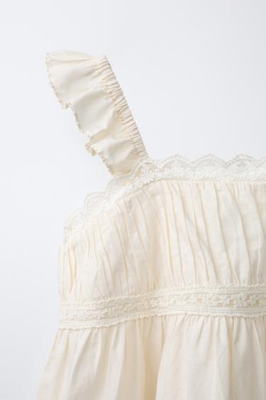 BLOUSE EN DENTELLE - Écru de Zara - Image 2