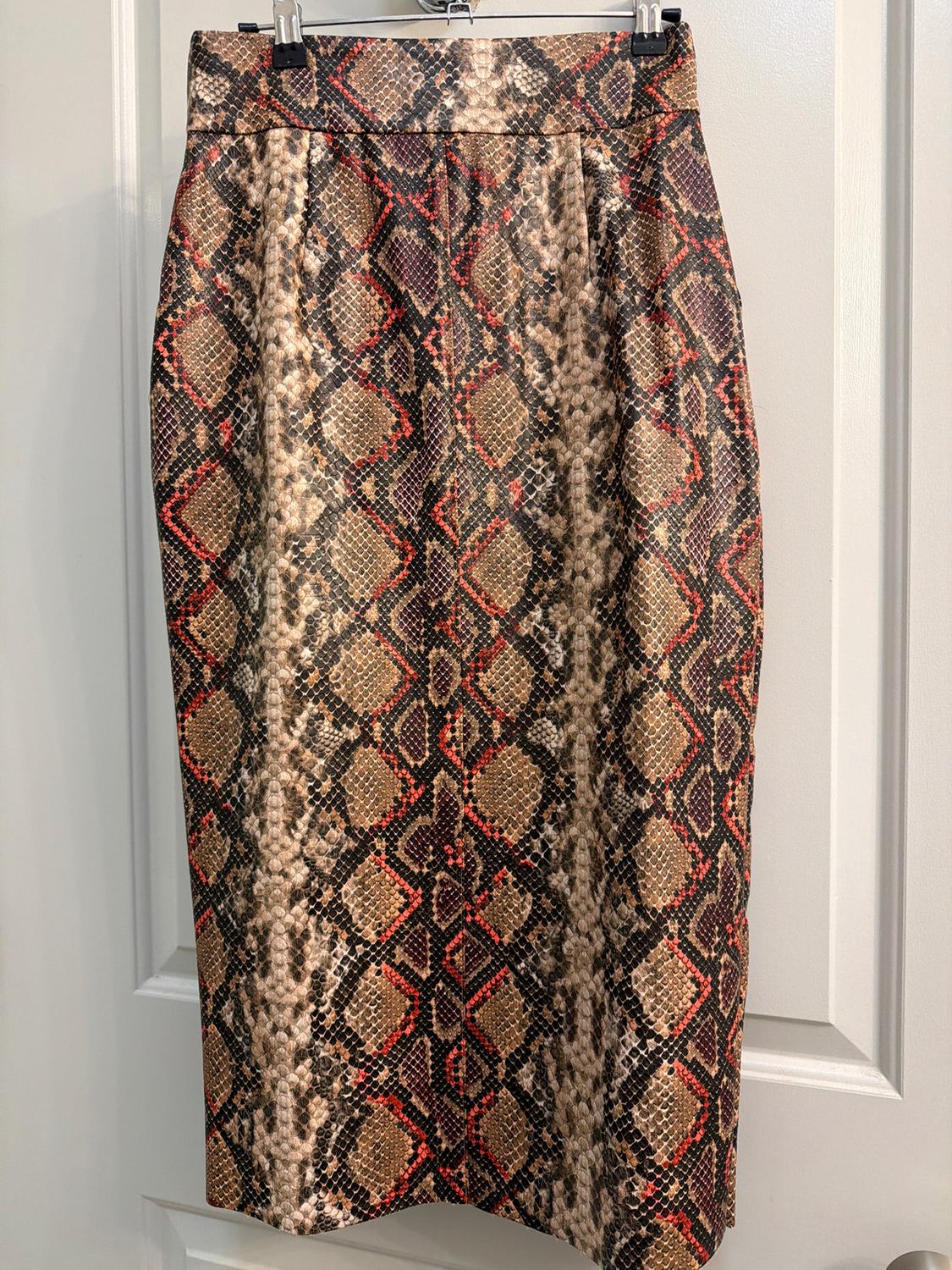 FAUX LEATHER ANIMAL PRINT SKIRT - Image 2