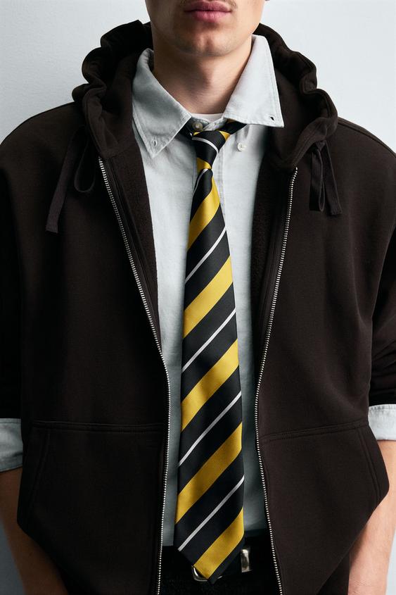 100% SILK STRIPED TIE