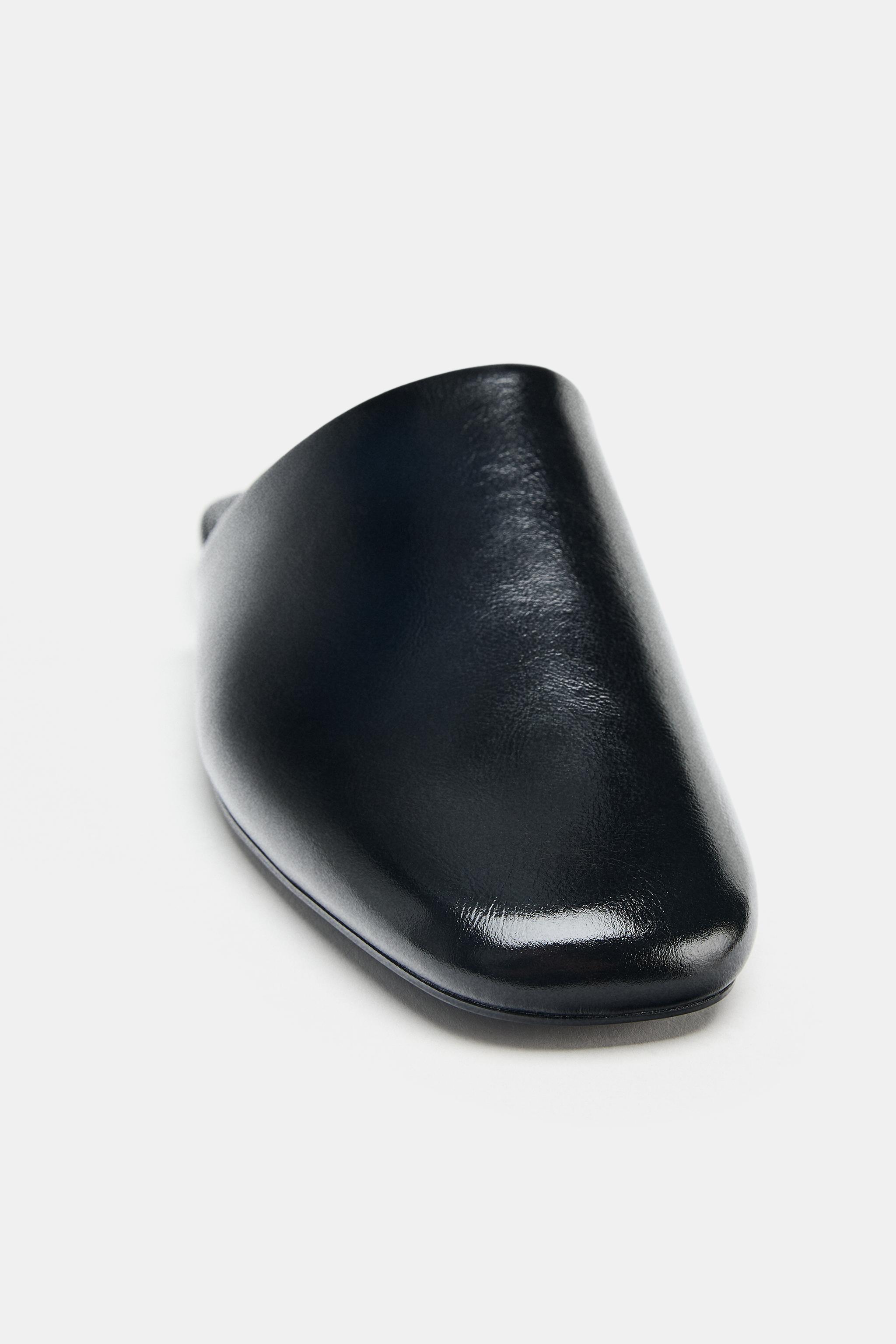LEATHER MULE SHOES - Black | ZARA United States
