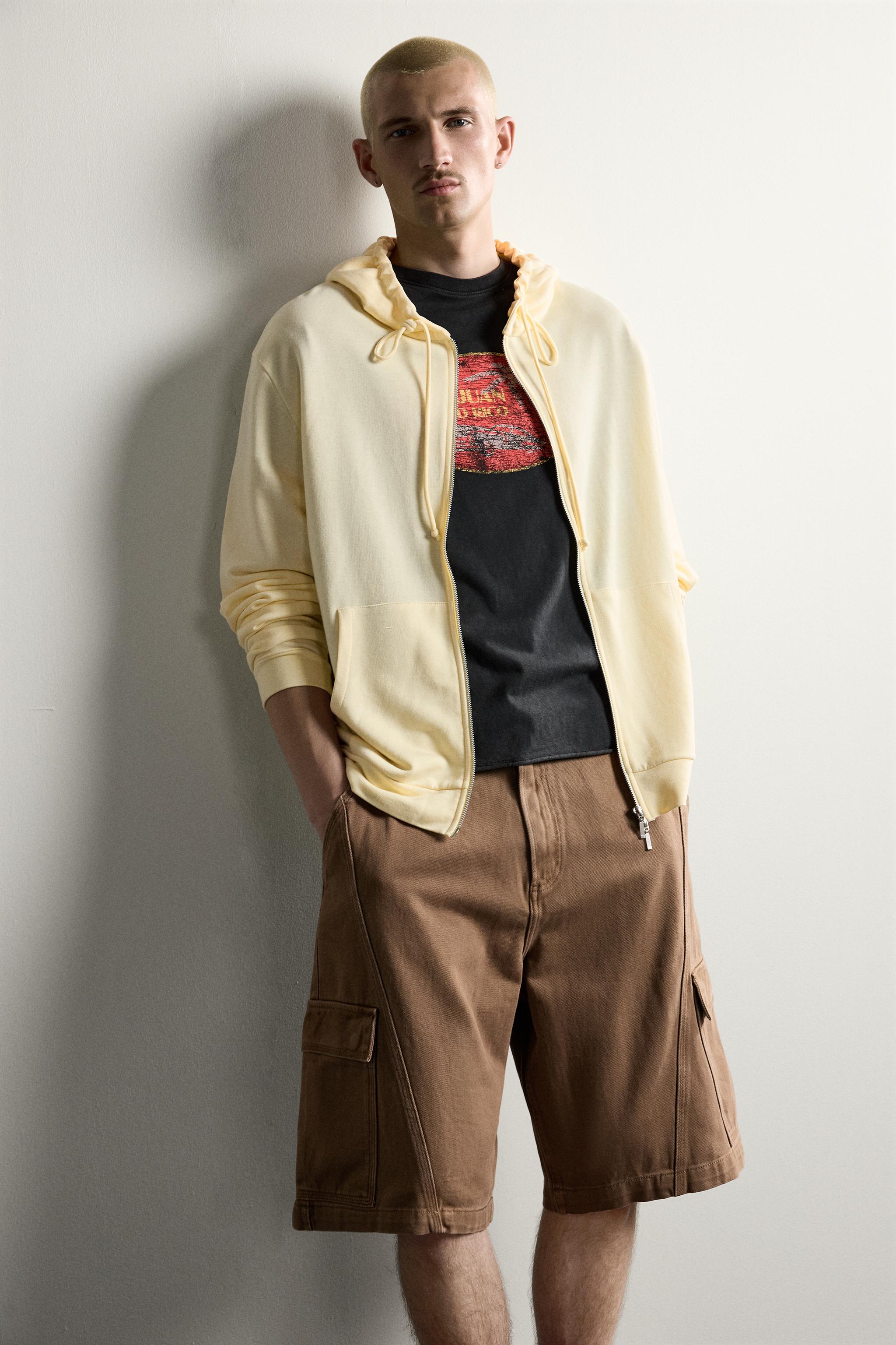 ABSTRACT PRINT RELAXED FIT CARGO SHORTS