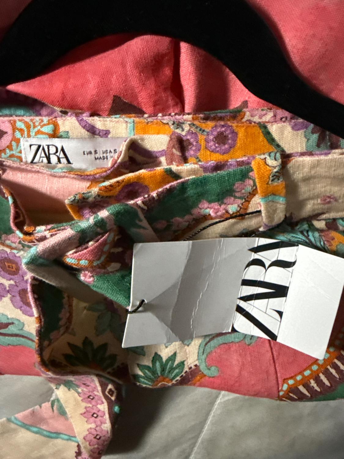 PRINTED LINEN BLEND SHORTS - Image 3