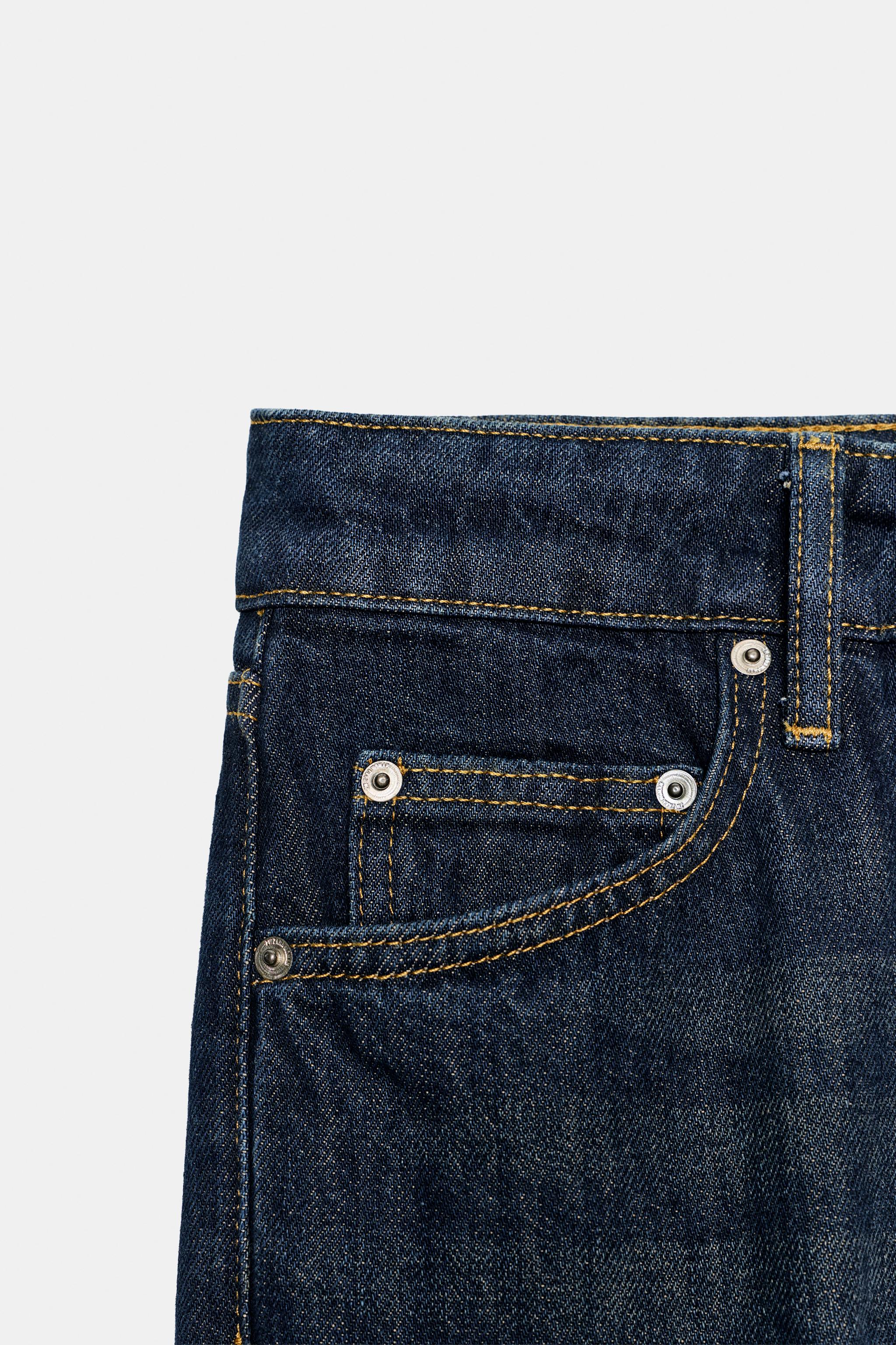 ZW COLLECTION LOW-RISE STRAIGHT LEG JEANS - Faded blue