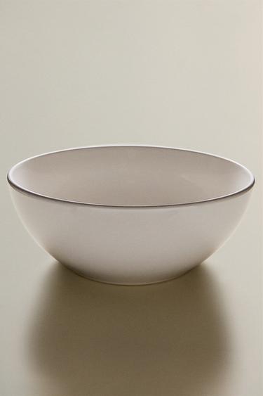 STONEWARE SALAD BOWL - White by Zara - Image 5